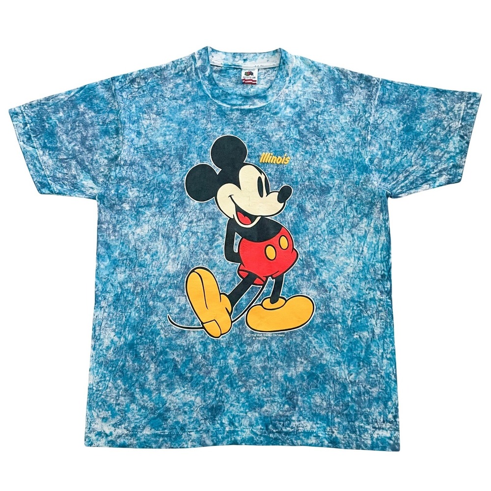 Vintage 90's Walt Disney Company Mickey Mouse Shirt Large Sherry Mfg. Tie Dye